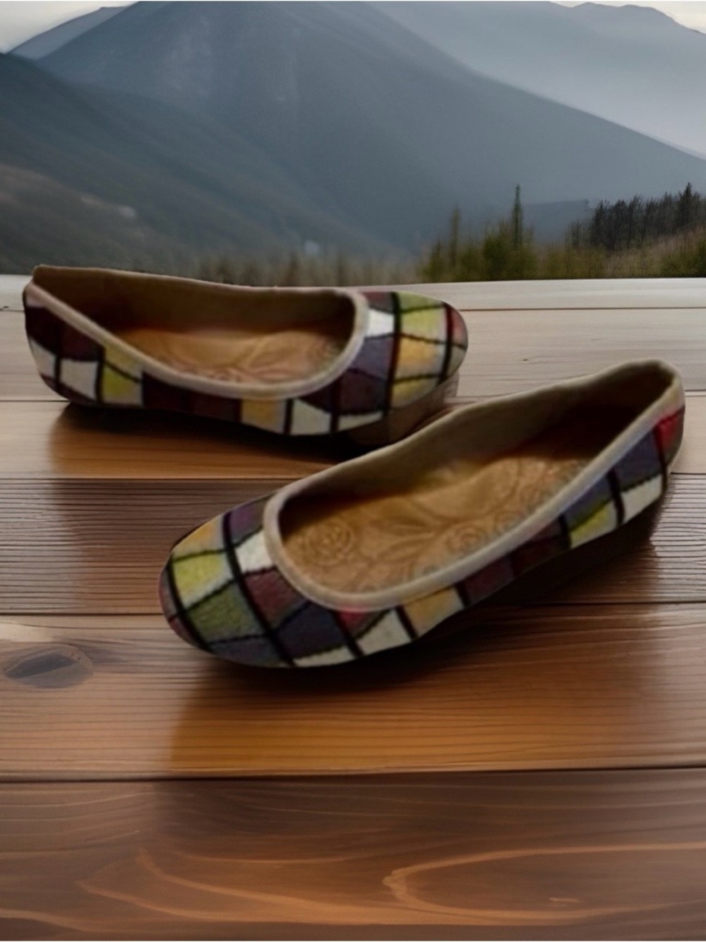 Born Multicolor Mosaic Ballet Flats - Women's Slip-On shoes size 7